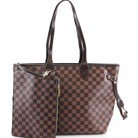 lv handbag brown|louis vuitton brown checkered bag.